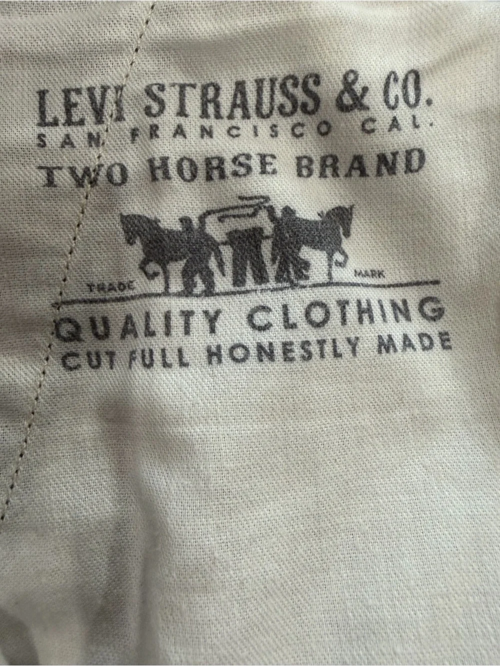 Levi Strauss Cargo Short Mens Size 34 Two Horse Brand Gray 100% Cotton  Packets
